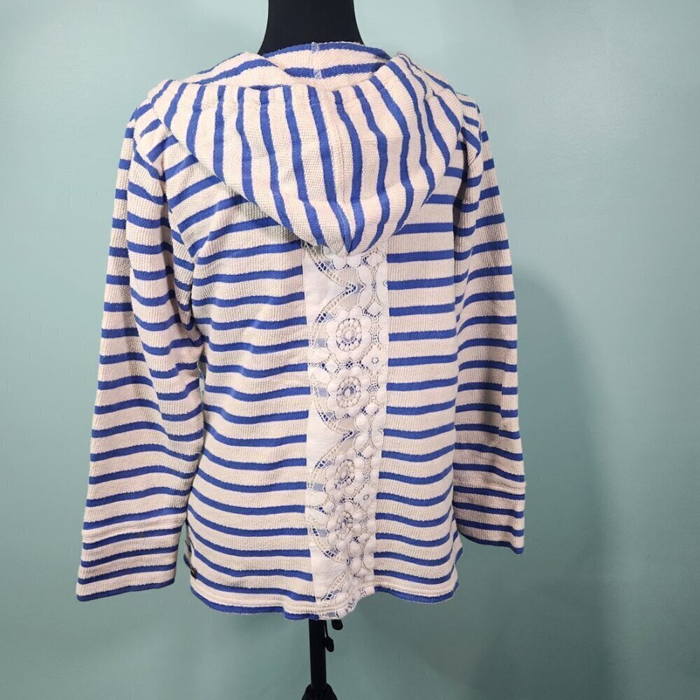 Matilda Jane• striped Midway hooded cardigan Med.   Lot E - Picture 2 of 10